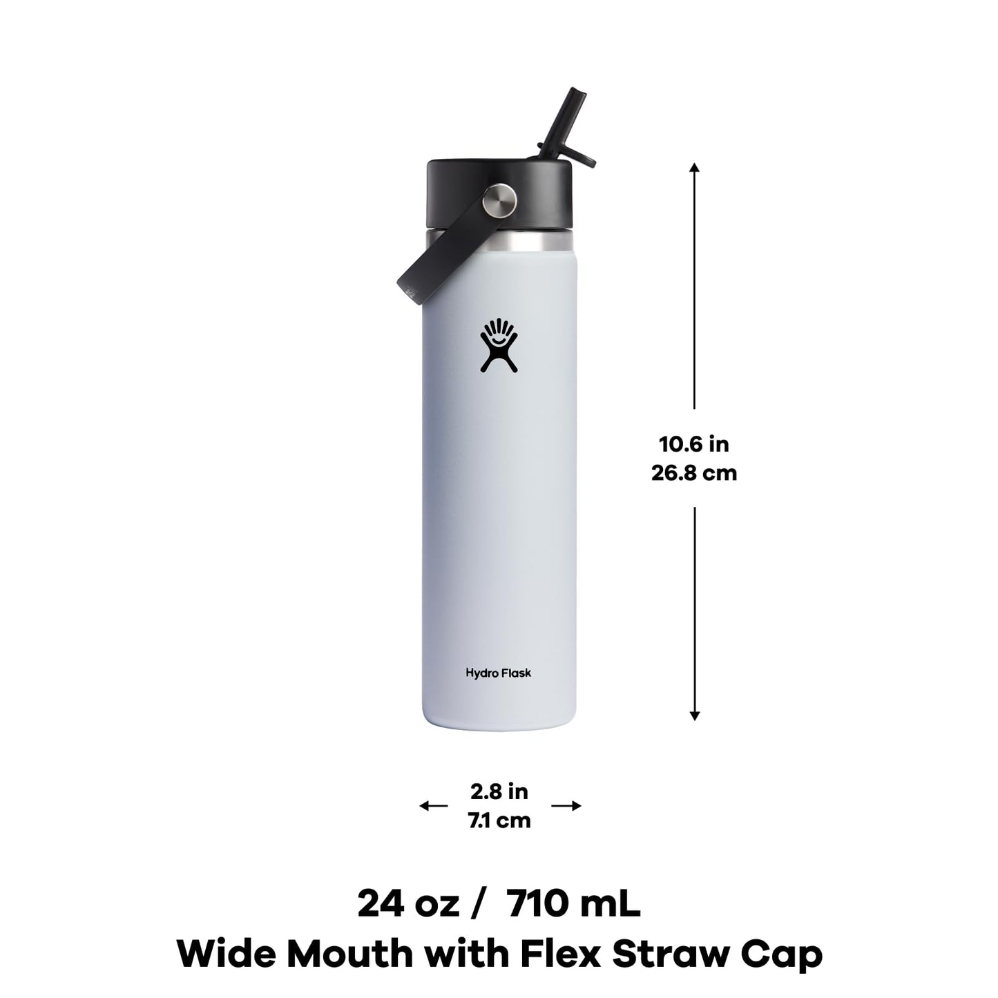 Hydro Flask 24 Oz Wide Mouth Flex Straw Cap Fossil