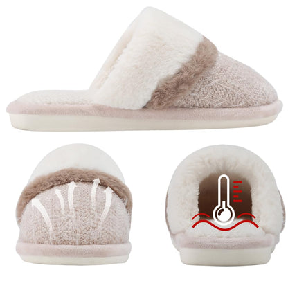 Cozy Slippers for Women Indoor and Outdoor Fuzzy House Shoes with Memory Foam Anti-Skid Sole Gifts for Women Mom Ladies her