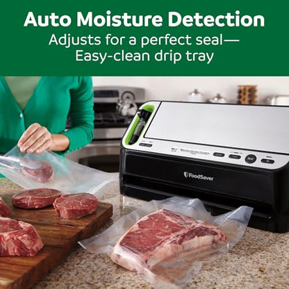 FoodSaver V4400 2-in-1 Vacuum Sealer Machine with Automatic Vacuum Sealer Bag Detection and Starter Kit