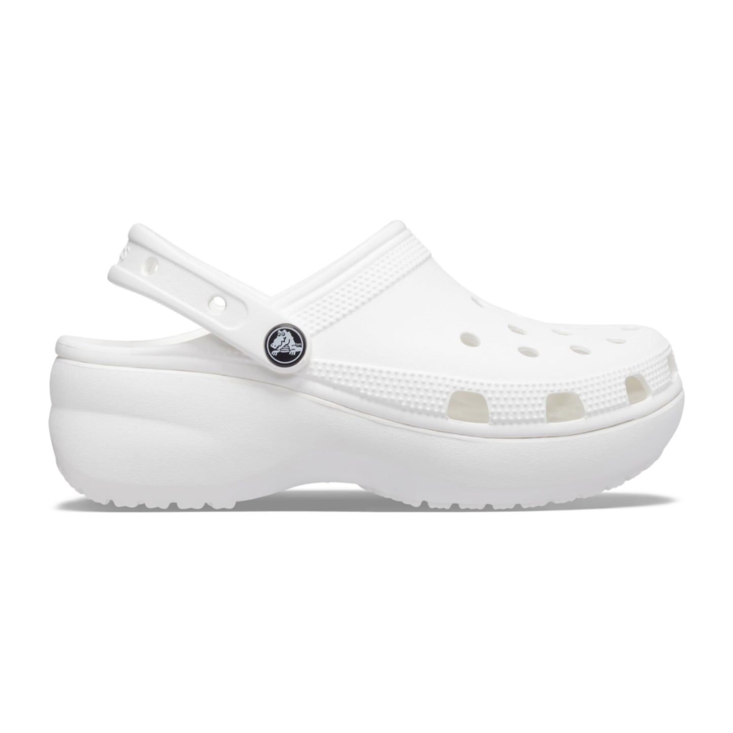 Crocs Women's Classic Platform Clog, White, 8