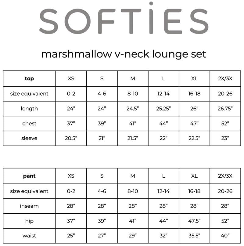 Softies Ultra-Soft Solid Marshmallow V-Neck Lounge Set for Women, Almond, S