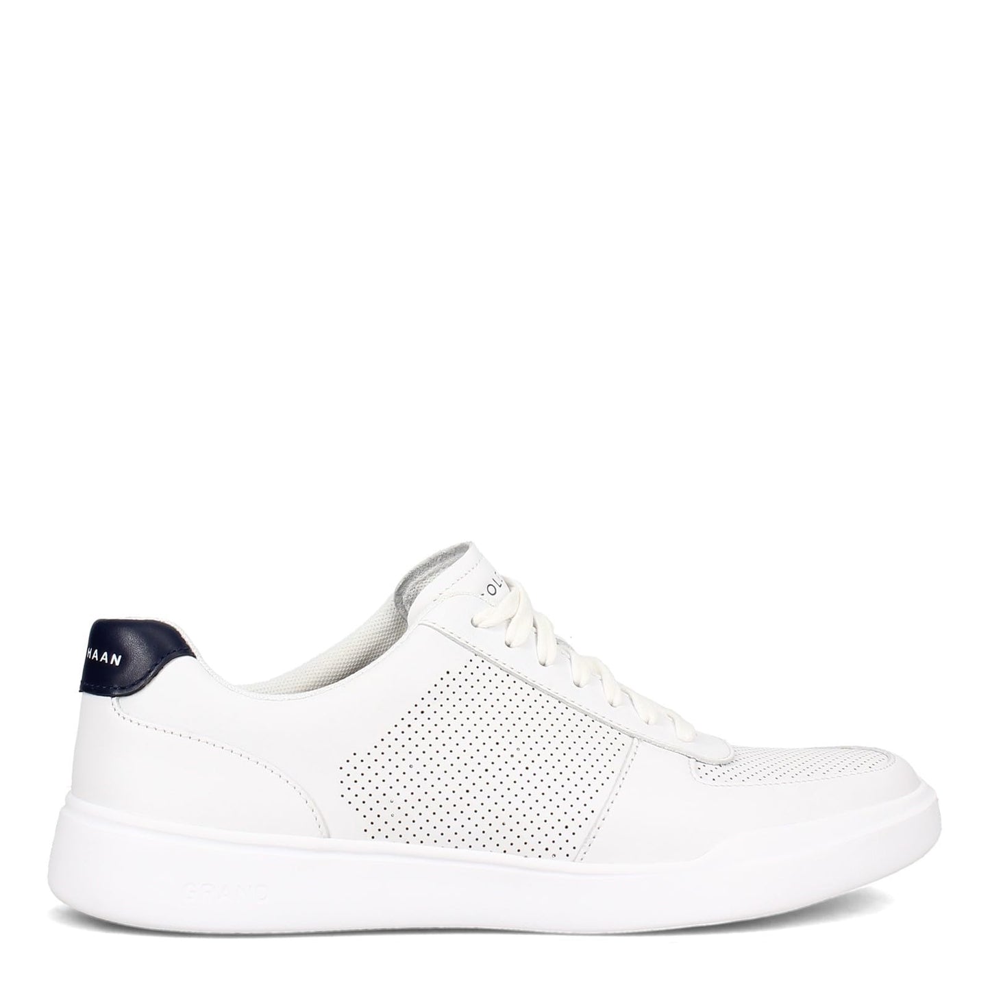 Cole Haan Men's Grand Crosscourt Modern Perforated Sneaker, Optic White/Peacoat, 9.5 Wide