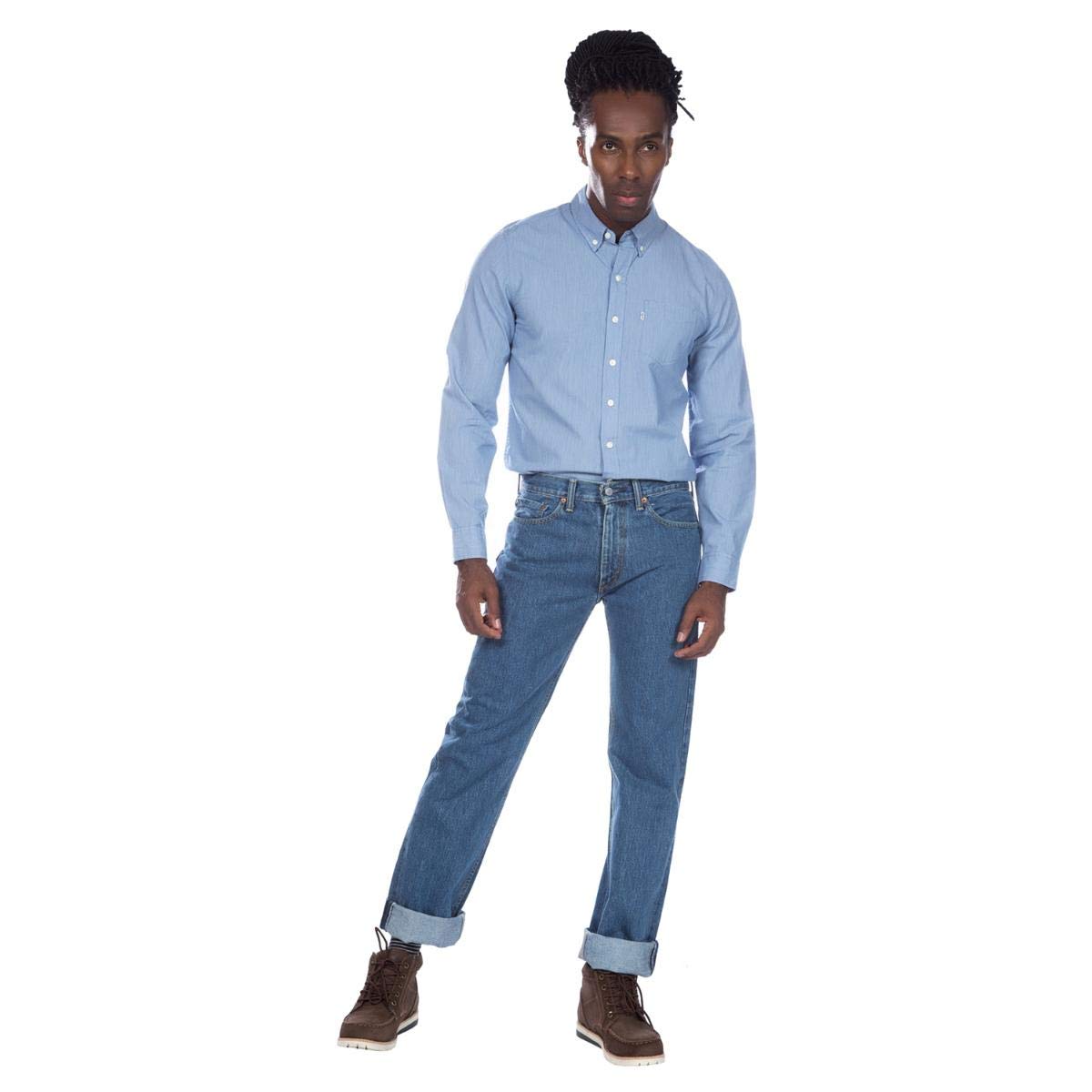 Levi's Men's 505 Regular Fit Jeans (Also Available in Big & Tall), Medium Stonewash, 29W x 32L