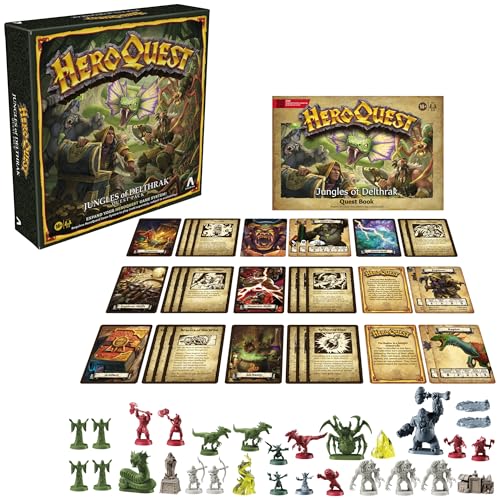 Avalon Hill HeroQuest Jungles of Delthrak Quest Pack | Roleplaying Games | Ages 14+ | 2 to 5 Players | Requires HeroQuest Game System to Play