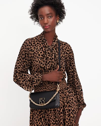 kate spade new york Dakota Smooth Leather Small Crossbody, Black