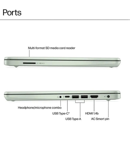 HP 2025 Business Laptop Computer - w/Microsoft Office Lifetime & External DVD Drive • 16GB RAM • 128GB UFS & 256GB Extend Micro SD • Intel 4-Core Processor • HD Display • Win11 Pro(Green)