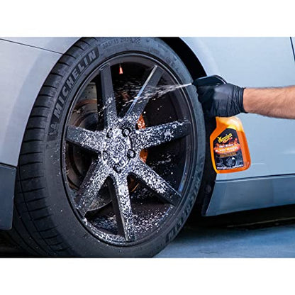 Meguiar's Hot Rims Black Wheel Cleaner, Best Cleaner for Matte Black Wheels - 24 Oz Spray Bottle