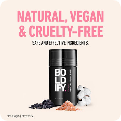 BOLDIFY Hair Fibers (12g) - Fill In Thinning and Fine Hair for an Instantly Fuller, Thicker Look - 14 Shades for Women & Men - Dark Brown