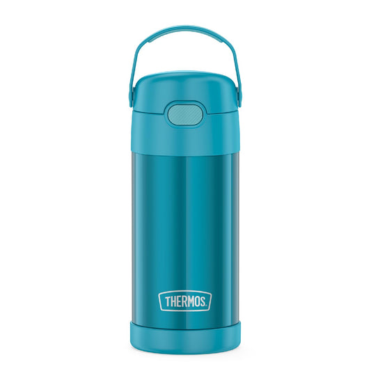 THERMOS FUNTAINER Water Bottle with Straw - 12 Ounce - Kids Stainless Steel Vacuum Insulated Water Bottle with Lid, Teal