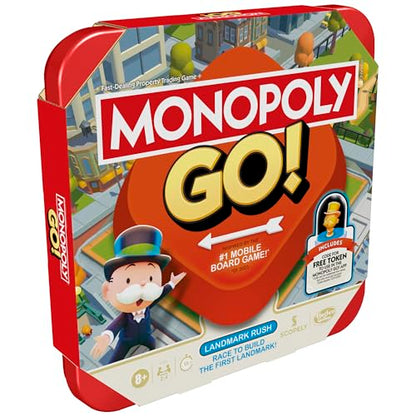 Monopoly GO! Board Game | Inspired by The Popular Mobile Board Game | Ages 8+ | 2-4 Players | 15 Mins. | Family Games | Travel Games for Kids and Adults