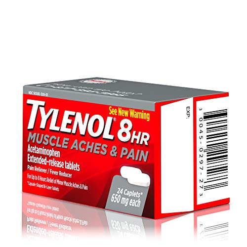 Tylenol 8 HR Muscle Aches & Pain, Pain Relief from Aches and Pain, 650 mg, 24 ct.