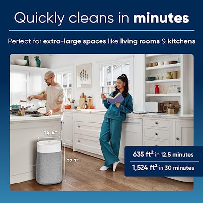 BLUEAIR Air Purifiers for Large Rooms, Cleans 3,048 Sqft In One Hour, HEPASilent Smart Air Cleaner For Home, Pets, Allergies, Virus, Dust, Mold, Smoke - Blue Pure 211i Max