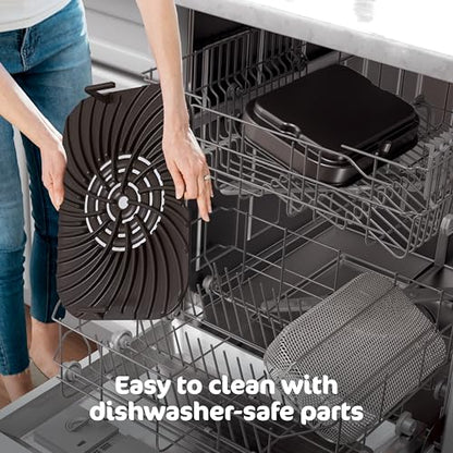 Ninja DG551 Foodi Smart XL 6-in-1 Indoor Grill with Air Fry, Roast, Bake, Broil, & Dehydrate, Foodi Smart Thermometer, 2nd Generation, Black/Silver