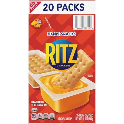 Handi-Snacks RITZ Crackers 'N Cheesy Dip Snack Packs, 20 Snack Packs