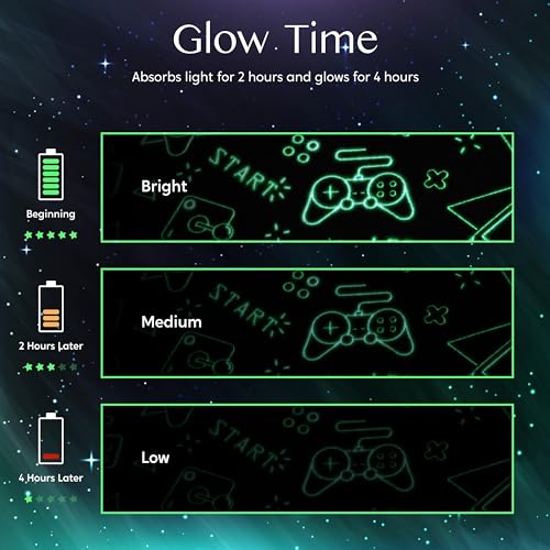 Joiedomi Glow in The Dark Blanket - Gaming Gifts Toys for Boys Age 2 3 4 5 6 7 8 9 10 11 12 Year Old - Soft Cozy Flannel Kids Throw Blanket - Birthday Bedroom Decor 50"×60"