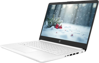 HP 14" Business Laptop Computer, 16GB RAM 320GB Storage (64GB eMMC+256GB Docking Station Set), Intel Quad-Core N4120, Windows 11 S Laptop with 1-Year Microsoft Office 365, PLUSERA Earphones, White