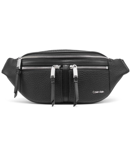 Calvin Klein Marlow Organizational Belt Bag, Black/Silver, One Size