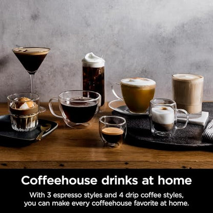 Ninja | Espresso Machine and Drip Coffee Maker| Luxe Café Premier Series | Integrated Coffee Grinder, Milk Frother, Assisted Tamper & Built-In Espresso Accessory Storage | Stainless Steel | ES601