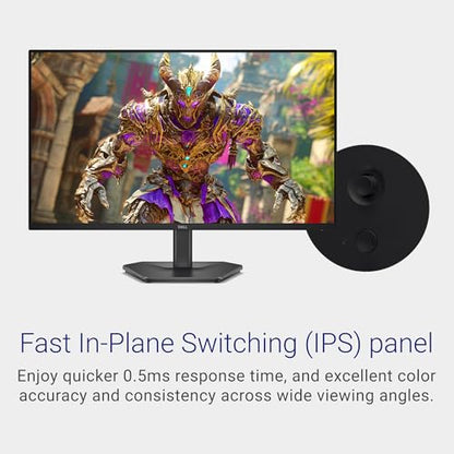 Dell 27 240Hz Gaming Monitor - SE2726HG - 27-inch FHD (1920x1080) 240Hz Display, in-Plane Switching (IPS) Technology, AMD FreeSync Premium, TÜV 3-Star, 2X HDMI, DisplayPort 1.4, Tilt