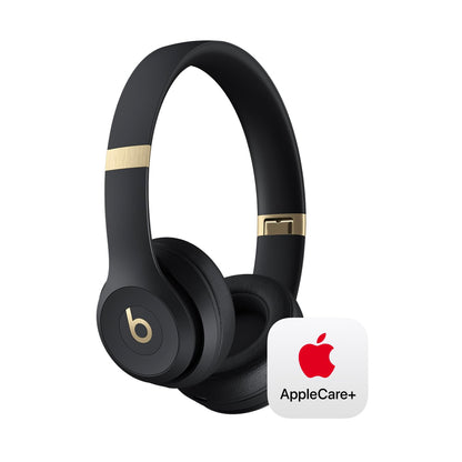 Beats Solo 4 -Wireless Bluetooth on Ear Headphones with AppleCare+ (2 Years) - Black & Gold