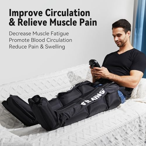 FIT KING Air Compression Recovery System,Dynamic Compression Massage Boots for Circulation Improvement and Fast Recovery,Sequential Compression Device for Athletes,FSA HSA Approved (Medium)