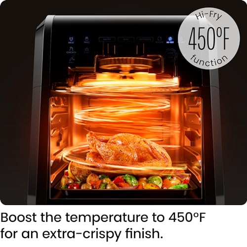 Chefman 12-Quart 6-in-1 Air Fryer Oven with Digital Timer, Touchscreen, and 12 Presets - Family Size Countertop Convection Oven, Dishwasher-Safe Parts