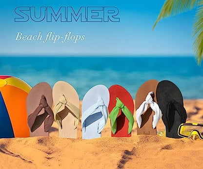 KuaiLu Flip Flops for Women with Arch Support Yoga Mat Comfortable Summer Beach Walking Thong Cushion Sandals Slip On Indoor Outdoor White Khaki Size 8