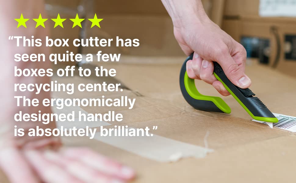 Slice Auto-Retractable Box Cutter, Heavy Duty Utility Knife, Safe Ceramic Blade Lasting 11x Longer than Metal, 1 Pack