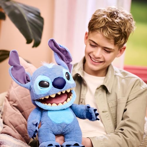 WOW! Stuff: RealFX Disney Stitch Plush from Lilo & Stitch- 18" Animatronic Plush, 100+ Action & Sound Combinations, Looks-Feels-Sounds Realistic! Stuffed Animal Plush, Ages 6+