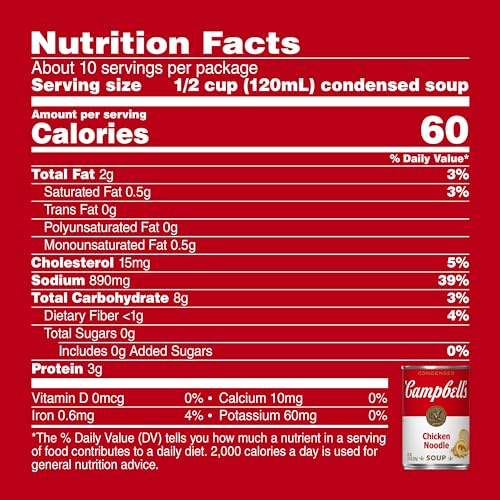 Campbell's Condensed Chicken Noodle Soup, 10.75 Ounce Can (Pack of 4)