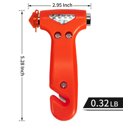 MOTORBUDDY 2-Pack Car Safety Hammer Seatbelt Cutter, Auto Emergency Escape Hammer with Window Glass Breaker and Seat Belt Cutter, Striking Red Escape Tool for Car Accidents