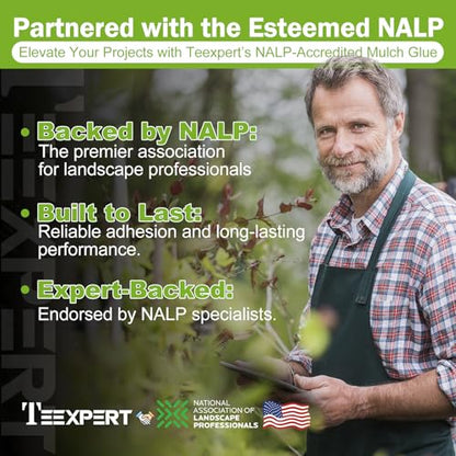 Teexpert 1 Gallon Rock Glue for Landscaping – Strong Pea Gravel Binder & Stone Adhesive for Walkways, Yards, Patios, and Decorative Driveway Edges