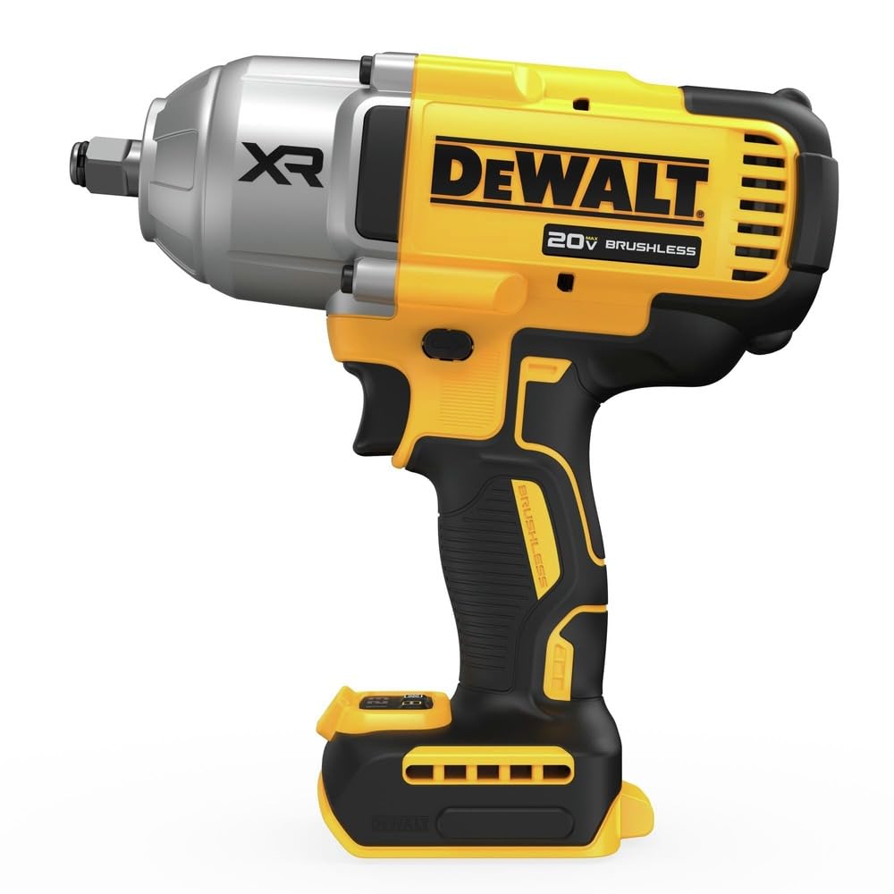 DEWALT 20V MAX Cordless Impact Wrench, 1/2 Impact Gun, High Torque with Hog Ring Anvil, Tool Only (DCF900B)