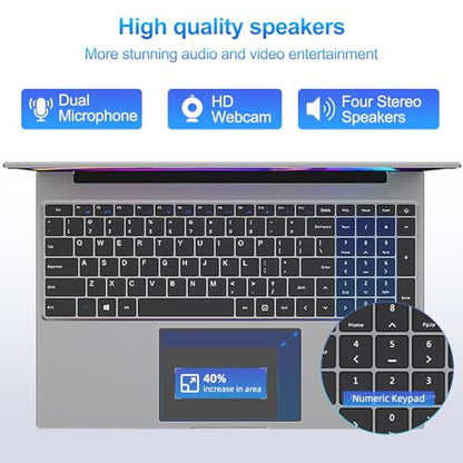 jumper Laptop, 16 Inch FHD IPS 1200p Screen, 5305U Processor, Office 365 1-Year Subscription, 4GB RAM 128GB Storage, Windows 11 Computer with Stereo Speakers, 1TB SSD Slot Expansion, HDMI.