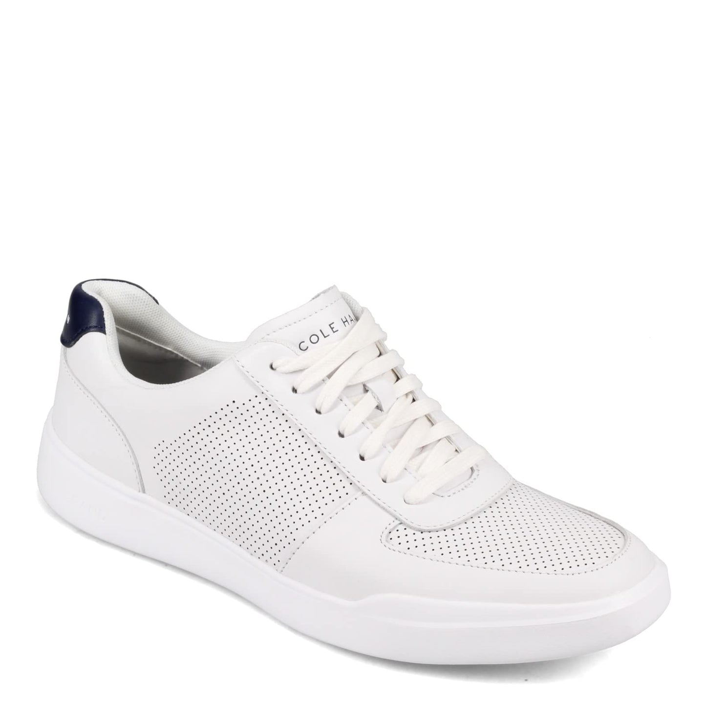 Cole Haan Men's Grand Crosscourt Modern Perforated Sneaker, Optic White/Peacoat, 9.5 Wide