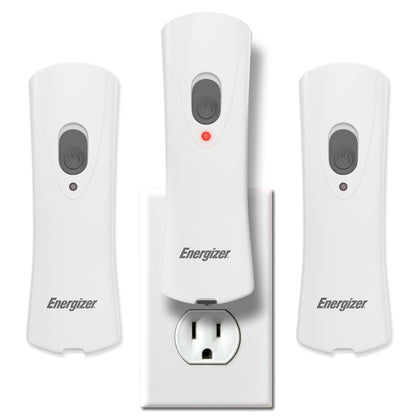 Energizer Weatheready Rechargeable Compact Handheld Light, Plug-in LED Emergency Flashlight, Automatic Turn-On, Built-in Battery Included, 3 Count