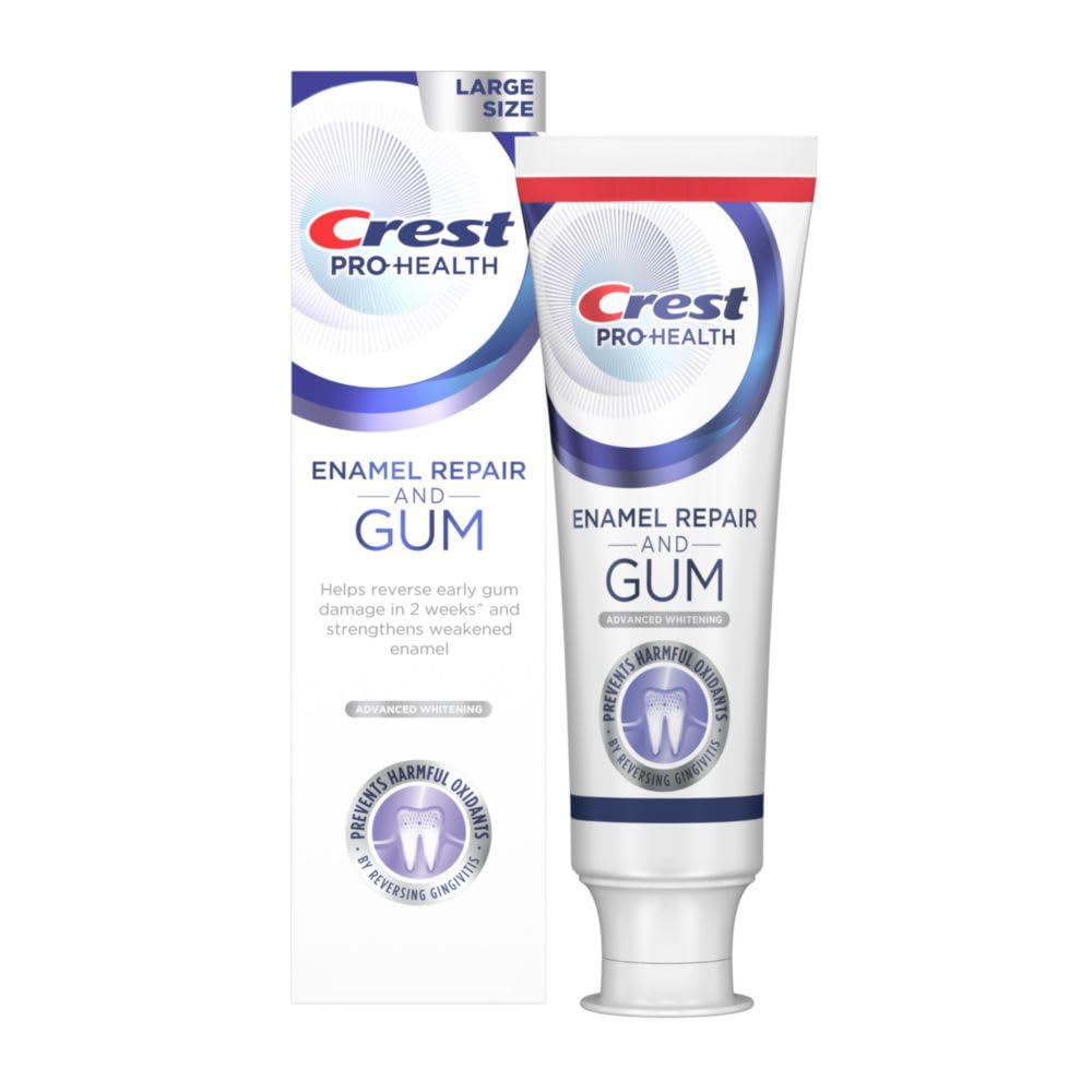 Crest Pro-Health Enamel Repair and Gum Toothpaste 4.8 oz Anticavity, Antibacterial Flouride Toothpaste, Clinically Proven, Gum and Enamel Protection, Advanced Whitening