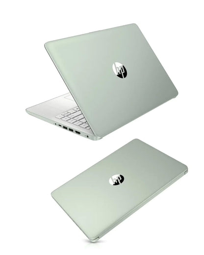 HP 2025 Business Laptop Computer - w/Microsoft Office Lifetime & External DVD Drive • 16GB RAM • 128GB UFS & 256GB Extend Micro SD • Intel 4-Core Processor • HD Display • Win11 Pro(Green)