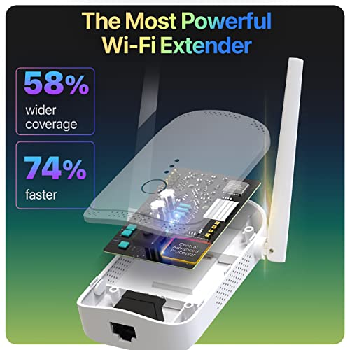 Fastest WiFi Extender/Booster | Latest Release Up to 74% Faster | Broader Coverage Than Ever WiFi Extenders Signal Booster for Home | Internet Booster WiFi Repeater, w/Ethernet Port, Made for USA