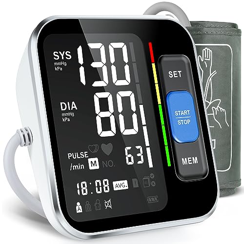 Blood Pressure Monitors for Home Use Upper Arm, Accurate cuff 8.7”-15.7” Monitor with Large Backlight Display 2 Users 240 Sets Memory & HR Detection, Digital BP Machine with Carrying Case