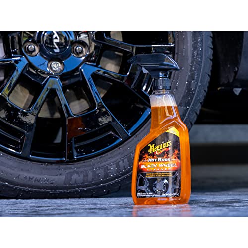 Meguiar's Hot Rims Black Wheel Cleaner, Best Cleaner for Matte Black Wheels - 24 Oz Spray Bottle