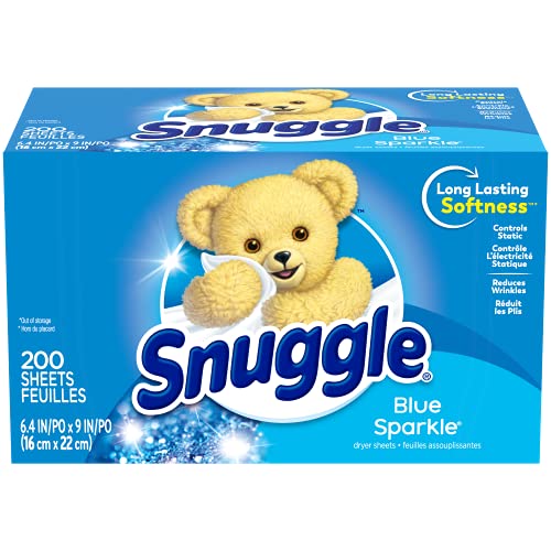 Snuggle Fabric Softener Dryer Sheets, Blue Sparkle, 200 Count