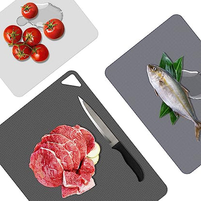 Plastic Cutting Boards for Kitchen, WK Flexible Non Slip Cutting Mat, BPA Free, Dishwasher Safe, Multi Sizes