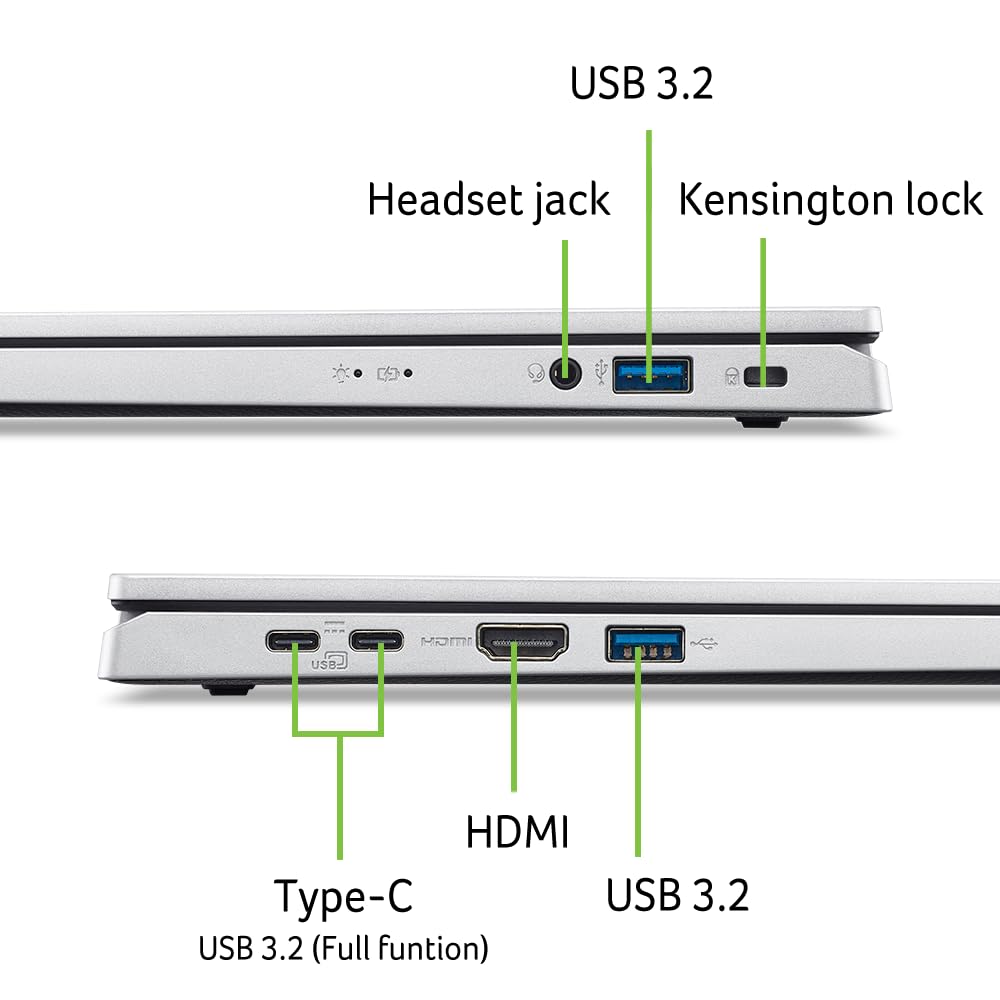 Acer Aspire Go 15 AI Ready Laptop | 15.6" FHD (1920 x 1080) IPS Display | Intel Core 3 Processor N355 | Intel Graphics | 8GB DDR5 | 128GB UFS | Wi-Fi 6 | Windows 11 Home in S Mode | AG15-32P-39R2