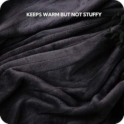 SUNNY HEAT Heated Electric Blanket Full Size 72"x84" - Cozy Warm Flannel Heated Blanket with 4 Heating Levels & 10 Auto Off - Winter Comfort Heating Blanket, Sleep Aid Bedding, Dark Grey