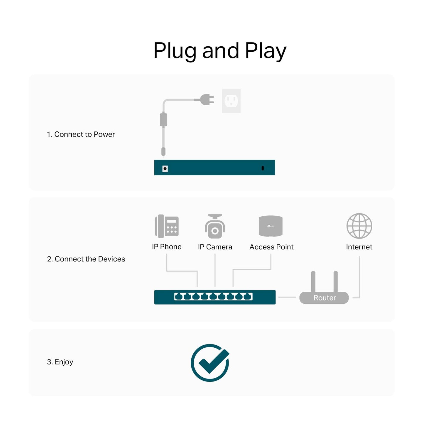 TP-Link TL-SG108S-M2 | 8-Port Multi-Gigabit 2.5G Ethernet Switch | Unmanaged Network Switch | Ethernet Splitter | Plug & Play | Desktop/Wall Mount | Silent Operation