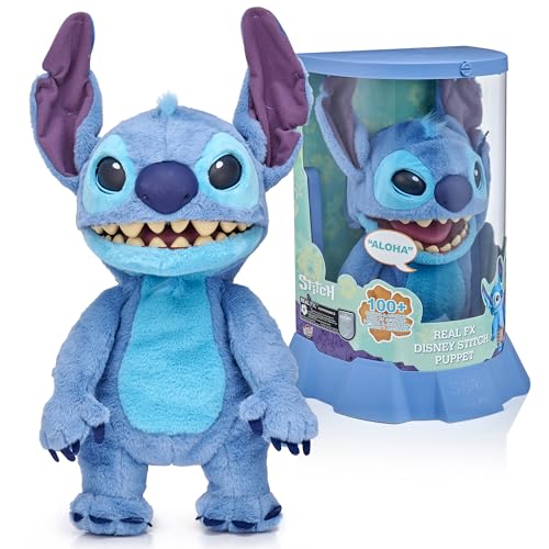 WOW! Stuff: RealFX Disney Stitch Plush from Lilo & Stitch- 18" Animatronic Plush, 100+ Action & Sound Combinations, Looks-Feels-Sounds Realistic! Stuffed Animal Plush, Ages 6+