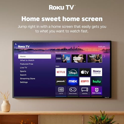 Hisense 32-Inch Class A4 Series HD 720p Smart Roku TV with Alexa Compatibility (32A4HNR) - Dolby Audio, Slim Bezel Design, Google Assistant