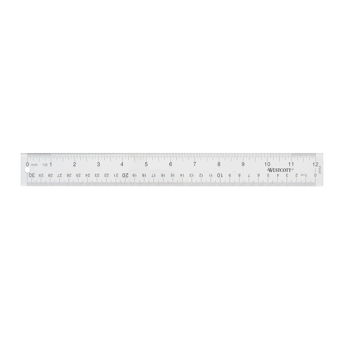 Westcott 10562 Acrylic Clear Ruler, 12 in