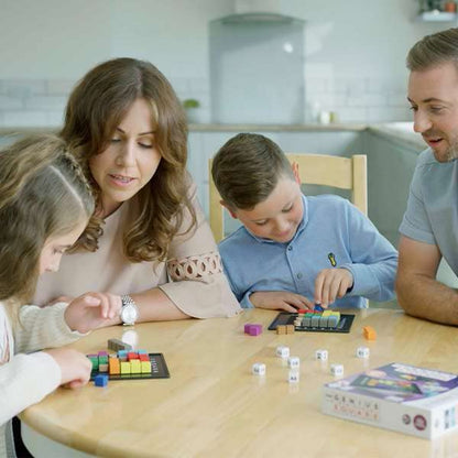The Genius Square from The Happy Puzzle Company – Game of The Year Award Winner, 60000+ Solutions STEM Puzzle Game. Roll Dice, Race Your Opponent to Fill Grid with Different Shapes!